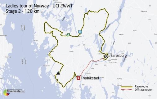 Streckenverlauf Ladies Tour of Norway 2018 - Etappe 2