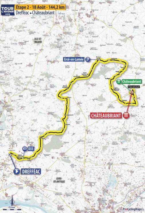 Streckenverlauf Tour de lAvenir 2018 - Etappe 2
