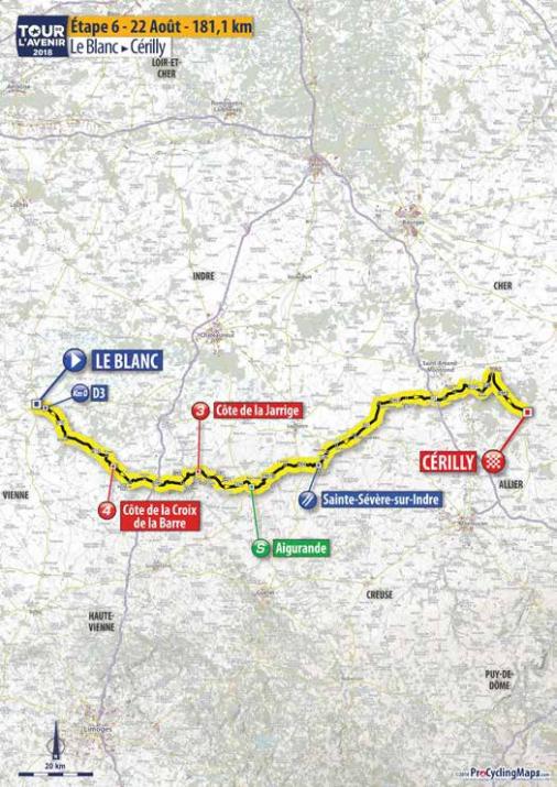 Streckenverlauf Tour de lAvenir 2018 - Etappe 6
