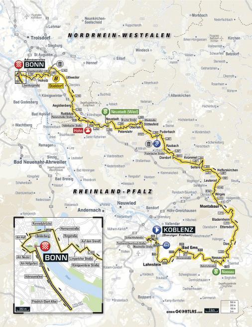 Streckenverlauf Deutschland Tour 2018 - Etappe 1