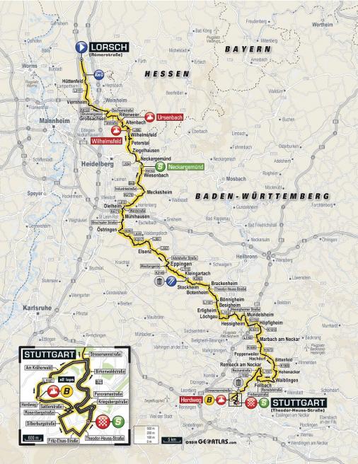 Streckenverlauf Deutschland Tour 2018 - Etappe 4