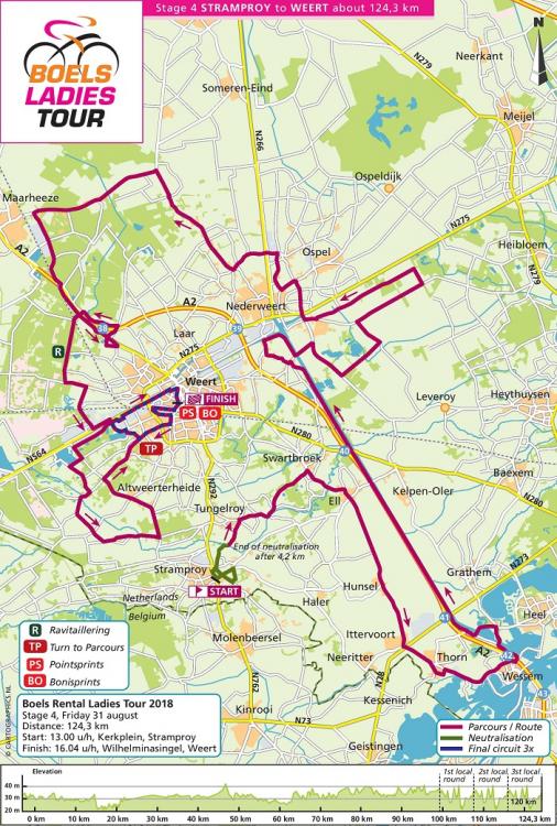 Streckenverlauf Boels Ladies Tour 2018 - Etappe 4