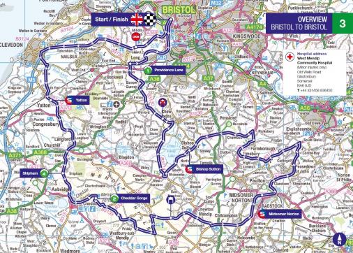 Streckenverlauf OVO Energy Tour of Britain 2018 - Etappe 3