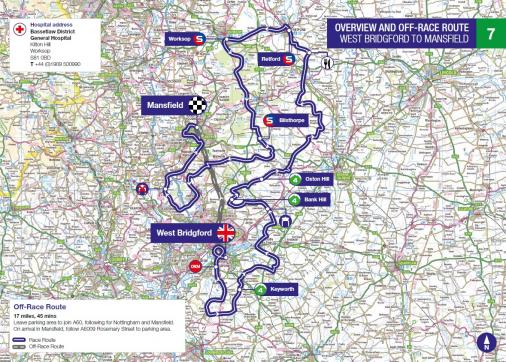 Streckenverlauf OVO Energy Tour of Britain 2018 - Etappe 7