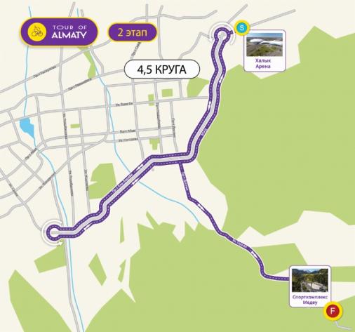 Streckenverlauf Tour of Almaty 2018 - Etappe 2
