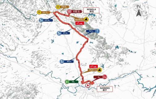 Streckenverlauf Gree-Tour of Guangxi 2018 - Etappe 4