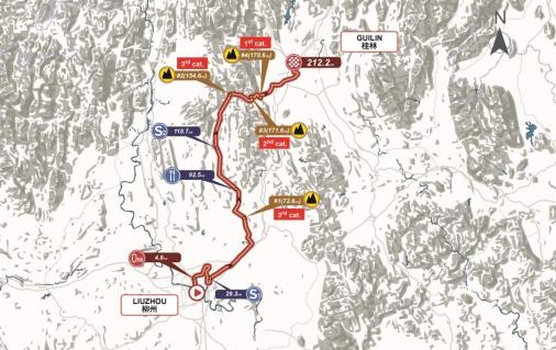 Streckenverlauf Gree-Tour of Guangxi 2018 - Etappe 5