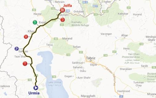 Streckenverlauf Tour of Iran (Azarbaijan) 2018 - Etappe 2
