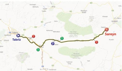 Streckenverlauf Tour of Iran (Azarbaijan) 2018 - Etappe 4