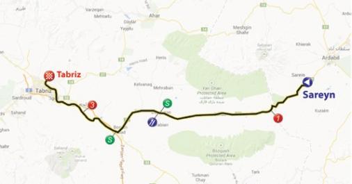 Streckenverlauf Tour of Iran (Azarbaijan) 2018 - Etappe 5