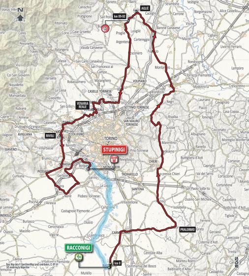 Streckenverlauf Gran Piemonte 2018