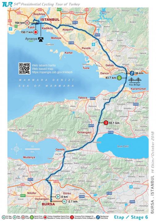 Streckenverlauf Presidential Cycling Tour of Turkey 2018 - Etappe 6