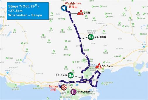 Streckenverlauf Tour of Hainan 2018 - Etappe 7