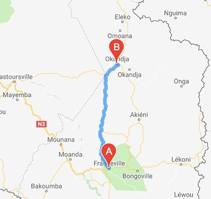 Streckenverlauf La Tropicale Amissa Bongo 2019 - Etappe 2