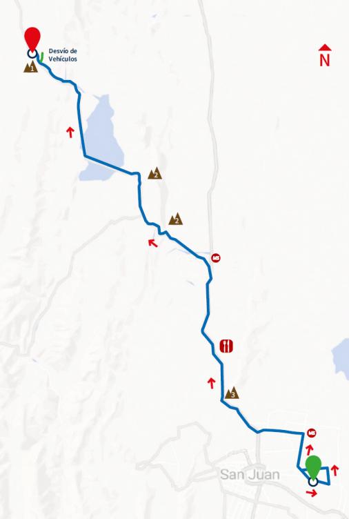 Streckenverlauf Vuelta a San Juan Internacional 2019 - Etappe 5