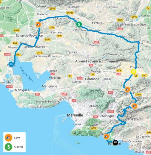 Streckenverlauf Tour de la Provence 2019 - Etappe 2