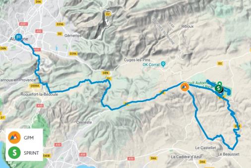 Streckenverlauf Tour de la Provence 2019 - Etappe 3