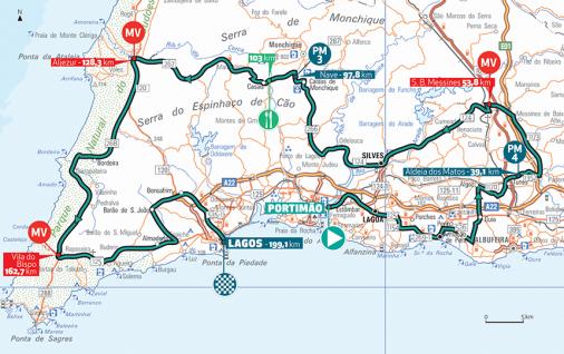 Streckenverlauf Volta ao Algarve em Bicicleta 2019 - Etappe 1