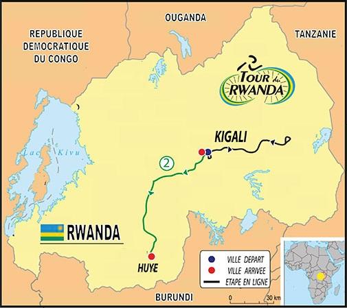 Streckenverlauf Tour du Rwanda 2019 - Etappe 2
