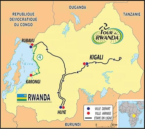 Streckenverlauf Tour du Rwanda 2019 - Etappe 4