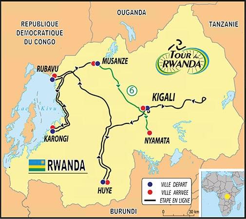 Streckenverlauf Tour du Rwanda 2019 - Etappe 6