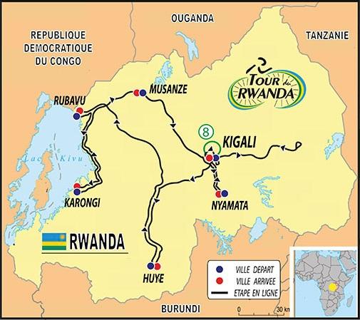 Streckenverlauf Tour du Rwanda 2019 - Etappe 8