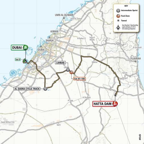 Streckenverlauf UAE Tour 2019 - Etappe 4