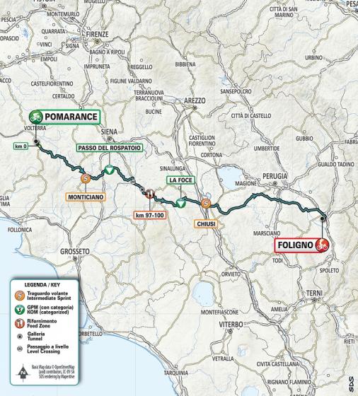 Streckenverlauf Tirreno - Adriatico 2019, Etappe 3