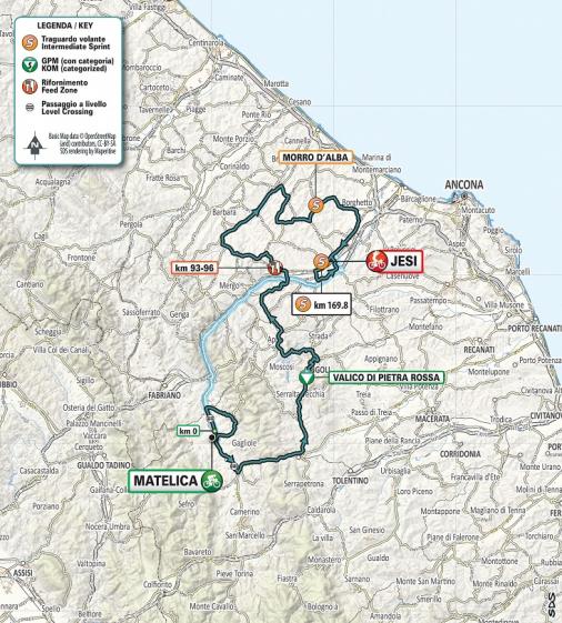 Streckenverlauf Tirreno - Adriatico 2019, Etappe 6