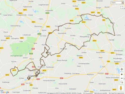Streckenverlauf Ronde van Drenthe 2019 (Frauen)
