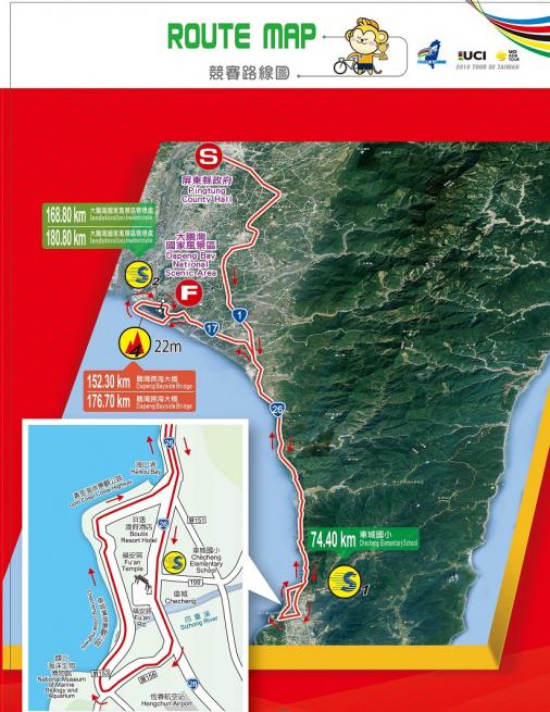 Streckenverlauf Tour de Taiwan 2019 - Etappe 5