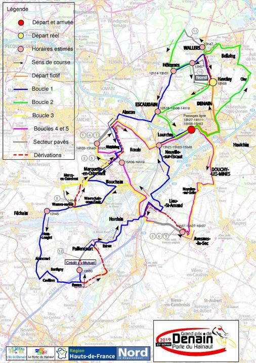 Streckenverlauf Grand Prix de Denain - Porte du Hainaut 2019