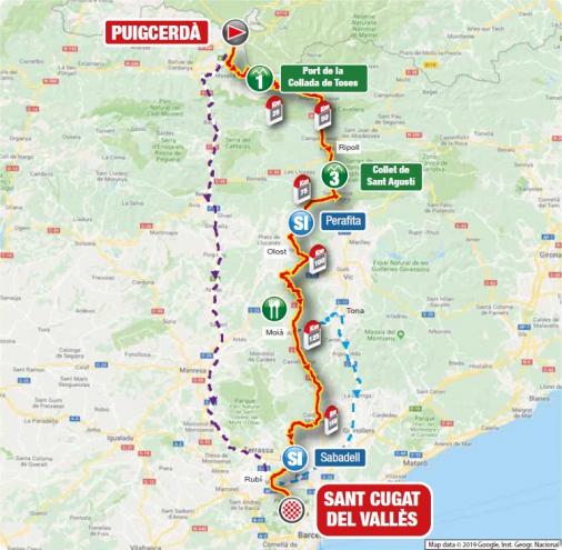 Streckenverlauf Volta Ciclista a Catalunya 2019 - Etappe 5