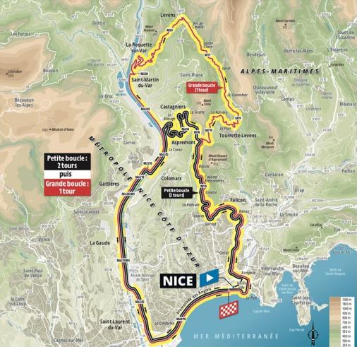 Prsentation Grand Dpart Tour de France 2020: Karte Etappe 1