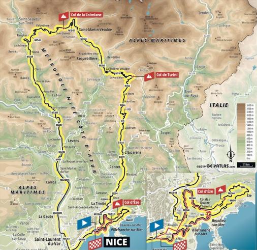 Prsentation Grand Dpart Tour de France 2020: Karte Etappe 2