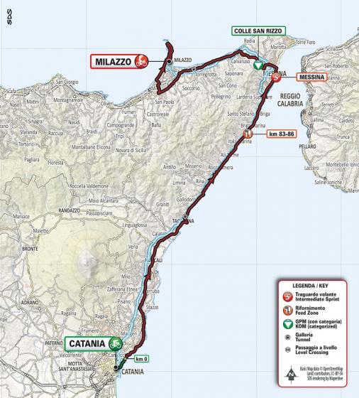 Streckenverlauf Giro di Sicilia 2019 - Etappe 1
