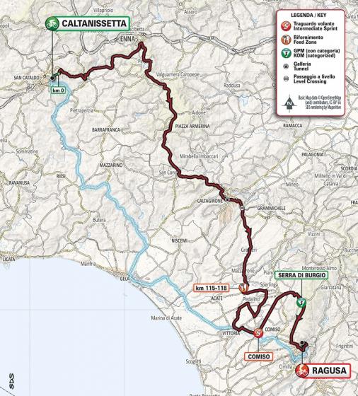 Streckenverlauf Giro di Sicilia 2019 - Etappe 3