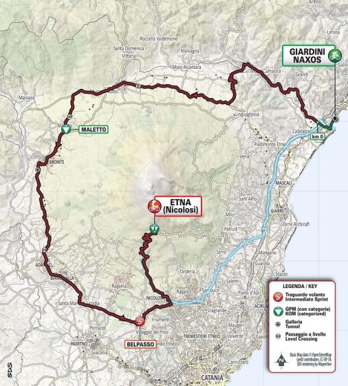 Streckenverlauf Giro di Sicilia 2019 - Etappe 4