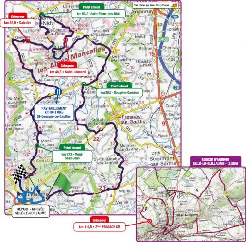 Streckenverlauf Circuit Cycliste Sarthe - Pays de la Loire 2019 - Etappe 4