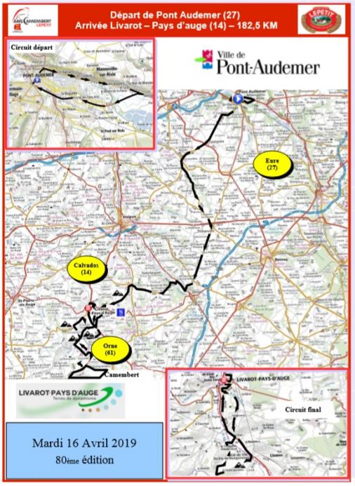 Streckenverlauf Paris-Camembert 2019