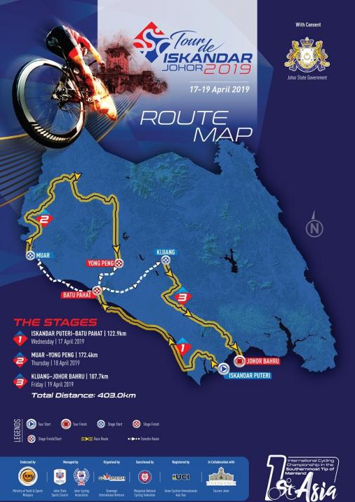 Streckenverlauf Tour de Iskandar Johor 2019