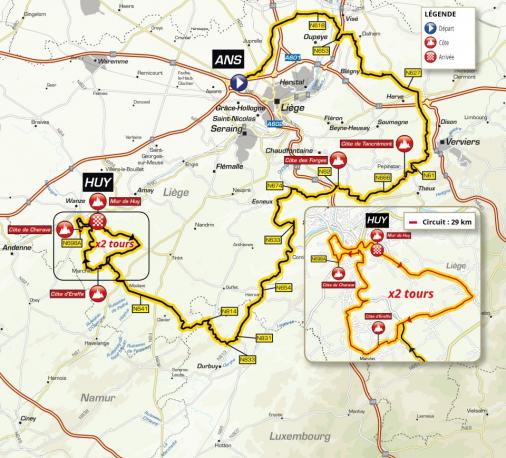 Streckenverlauf La Flèche Wallonne 2019