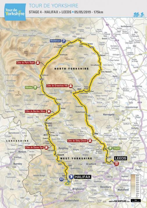 Streckenverlauf Tour de Yorkshire 2019 - Etappe 4