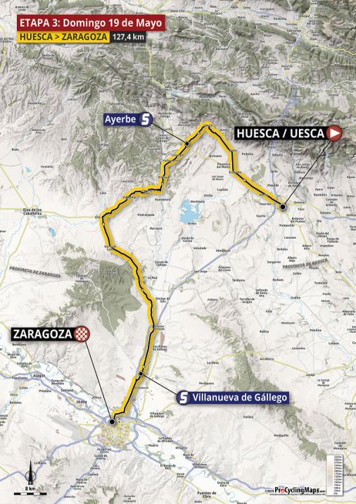 Streckenverlauf Vuelta Aragn 2019 - Etappe 3