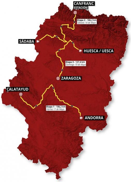 Streckenverlauf Vuelta Aragón 2019