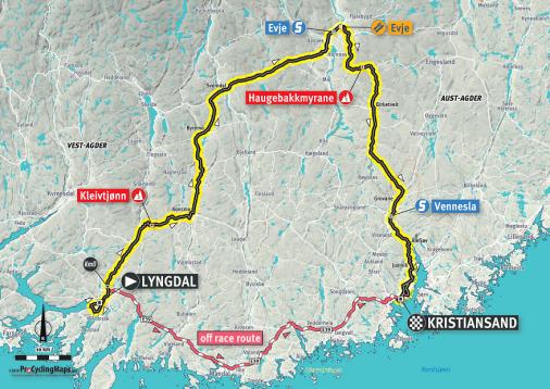 Streckenverlauf Tour of Norway 2019 - Etappe 3