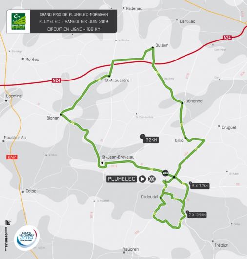 Streckenverlauf Grand Prix de Plumelec-Morbihan 2019