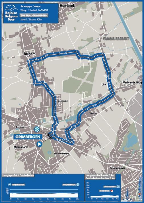 Streckenverlauf Baloise Belgium Tour 2019 - Etappe 3