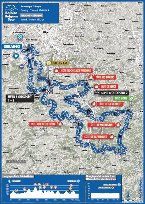Streckenverlauf Baloise Belgium Tour 2019 - Etappe 4