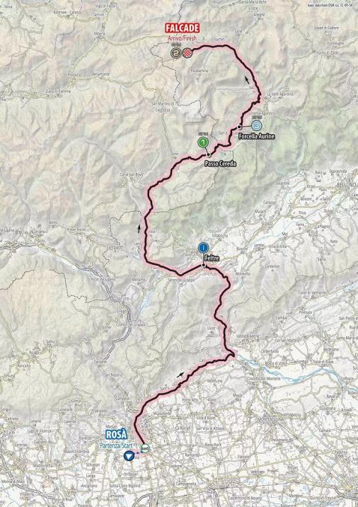 Streckenverlauf Giro Ciclistico d’Italia 2019 - Etappe 8